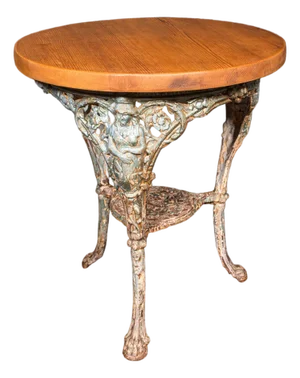 Antique Tavern Table, English, Pine, Cast Iron, Britannia, Pub, Victorian, 1880