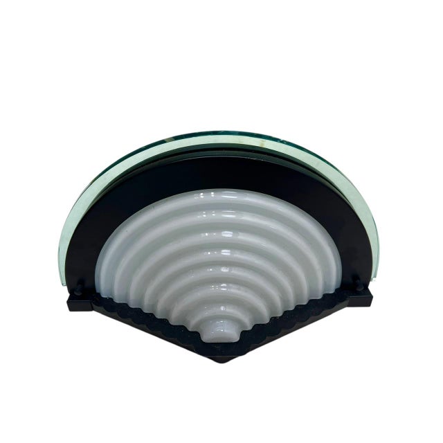 Postmodern Cister Wall Lamps in Stepped Glass from Ikea, 1980s, Set of 2 For Sale - Image 6 of 12