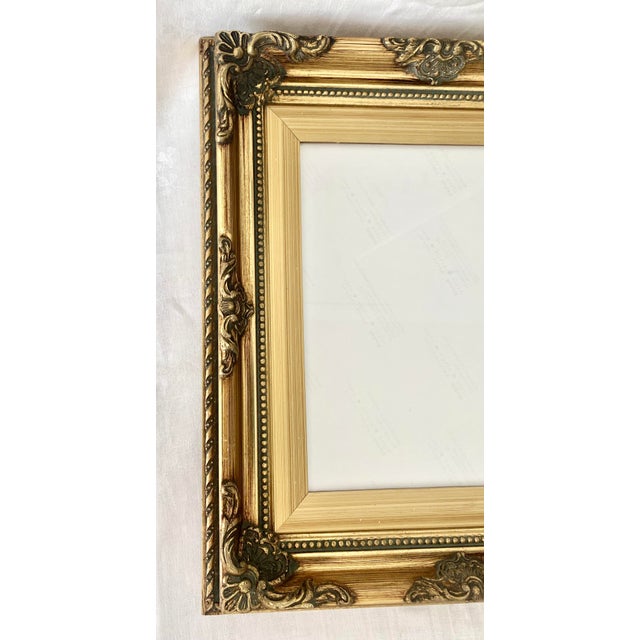 Late 20th Century Vintage Exquistely Elgant Ornate Gold Gilt Style Wood Picture Frame - Fits 8x10 For Sale - Image 5 of 17