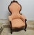 Peach Rococo Revival Carved Walnut Spoon-Back Upholstered Armchair, Circa 1850 For Sale - Image 8 of 10