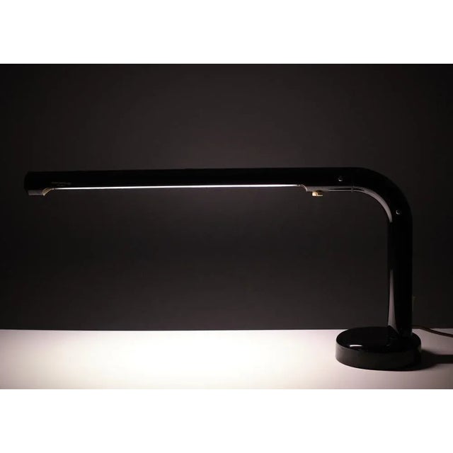 Black Tube Desk Lamp by Anders Phes for Atelje Lyktan, Sweden, 1972 For Sale - Image 6 of 8