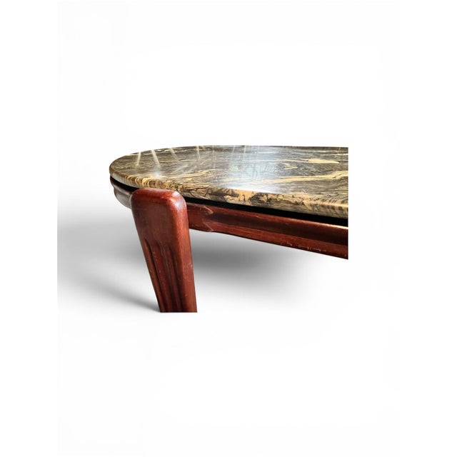 Mid-Century Modern Mid 20th Century Marble and Wood MCM Coffee Table For Sale - Image 3 of 8