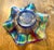 Fenton Art Glass Company 1910s Fenton Peacock Tail Blue Ruffled Dish For Sale - Image 4 of 12