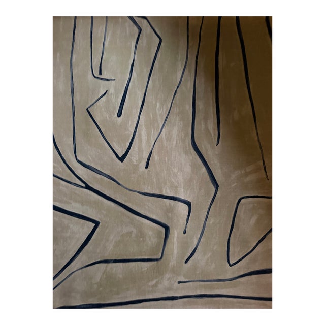 Lee Jofa Modern Graffito Java Fabric gwf-3530.68 Kelly Wearstler v Collection 6 Yards For Sale