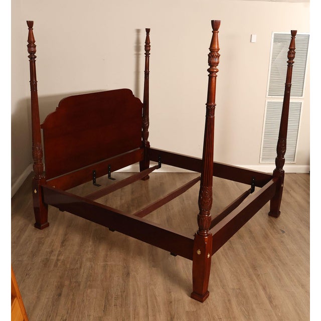 High Quality American Made Councill King Size Poster Bed Frame Constructed Of Solid Mahogany. This Bed Features Four...