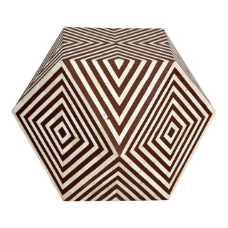 Contemporary Diamond Bone Inlay Coffee Table For Sale