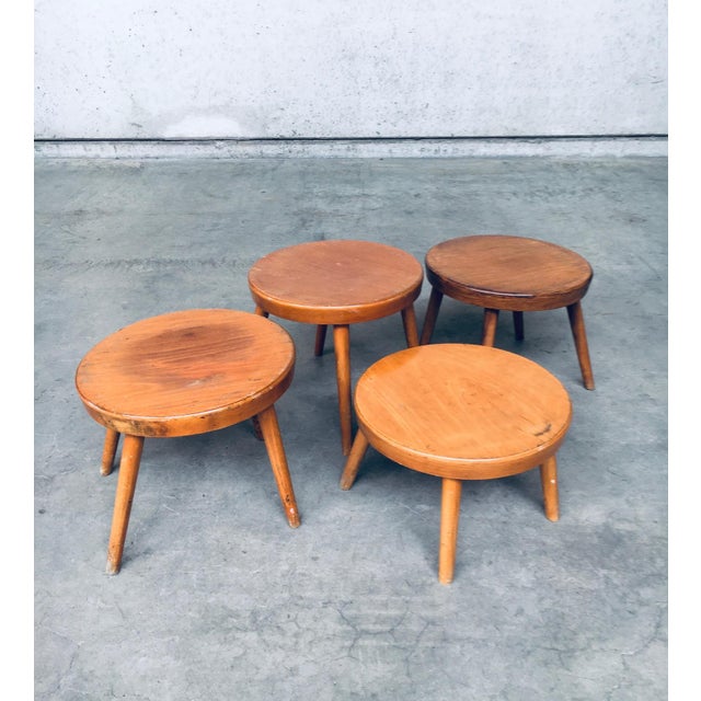 Mid-Century Low Side Table Set, Belgium, 1950s, Set of 4 For Sale - Image 11 of 18