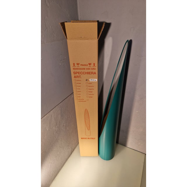 Model Unghia Nail Lipstick Floor Mirror in Petrol Green For Sale - Image 13 of 15