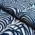 Schumacher Sample - Schumacher Zebra Palm Indoor/Outdoor Fabric in Navy For Sale - Image 4 of 5