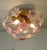 Pink Murano Style Flush Mount Pink Flower Ceiling Light Glass Chandelier For Sale - Image 8 of 13