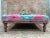Details SIZE: 13x36x36 Inches ( with legs ) - 33x90x90 cm TYPE: Handmade Ottoman Bench CONDITION: is good. CONSTRUCT: It...
