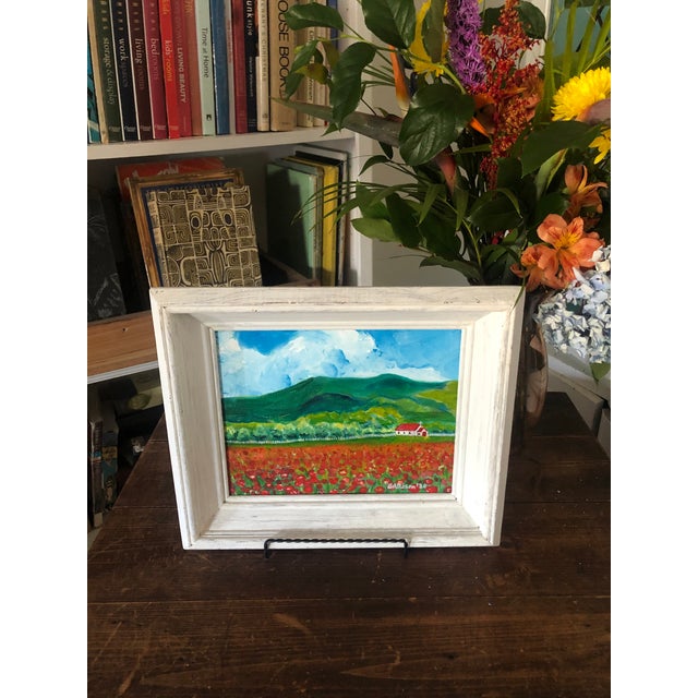 "French Poppy Field” Contemporary Expressionist Landscape Acrylic Painting by Colleen Allison For Sale - Image 4 of 6