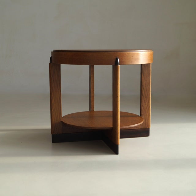 Brown Vintage Dutch Art Deco Side Table, 1920s For Sale - Image 8 of 18