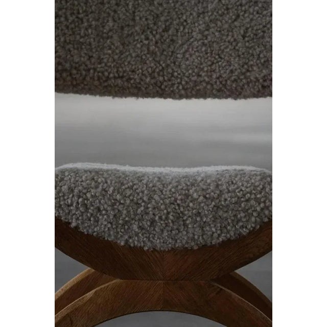 Vintage Kurul Armchair in Oak and Lambswool by Henning Kjærnulf, 1960s For Sale - Image 11 of 18