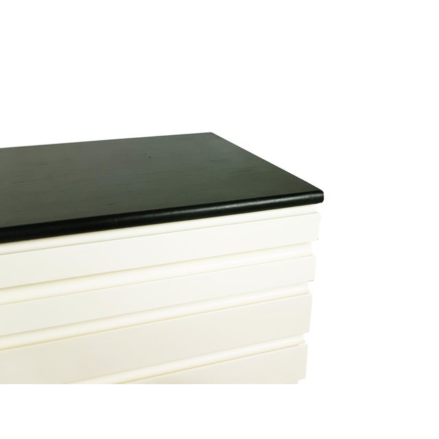 White Wood and Black Skai Samarcanda Chests of Drawers by Vico Magistretti for Poggi, 1970s, Set of 2 For Sale - Image 11 of 15