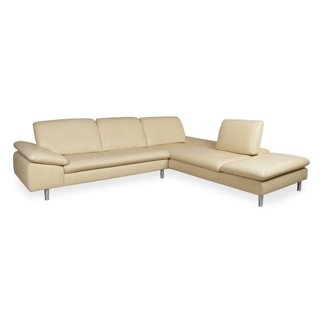 Cream Leather Corner Sofa from Loop For Sale - Image 4 of 18