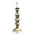 Vintage Distressed Wood Table Lamp For Sale