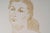 Face of a Young Woman, 20th Century, Watercolor on Paper For Sale - Image 4 of 6