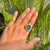 9.17 Ct Zambian Emerald Art Deco Cocktail Ring With Halo Diamonds in 14k Solid Gold Size 6 For Sale - Image 12 of 17