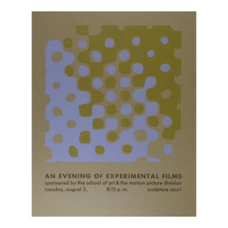 Mid 20th Century Op Art Serigraph Film Fesival Poster For Sale