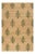 Rug & Kilim's Block Print Flatweave Runner in Beige with Green Floral Patterns - 3x16 For Sale