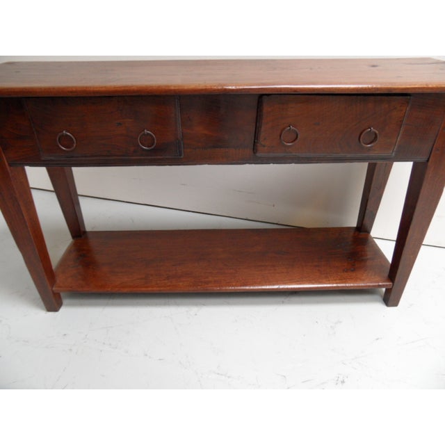 Antique Spanish Sidetable with Two Drawers, 1890s For Sale - Image 4 of 15