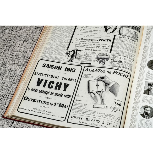 Rare 1915 l'Illustration French France World War I Photos Illustrations Advertising Antique Oversized Book For Sale - Image 12 of 17