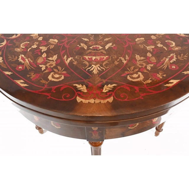 French Empire Demi Lune Game Table For Sale - Image 6 of 13