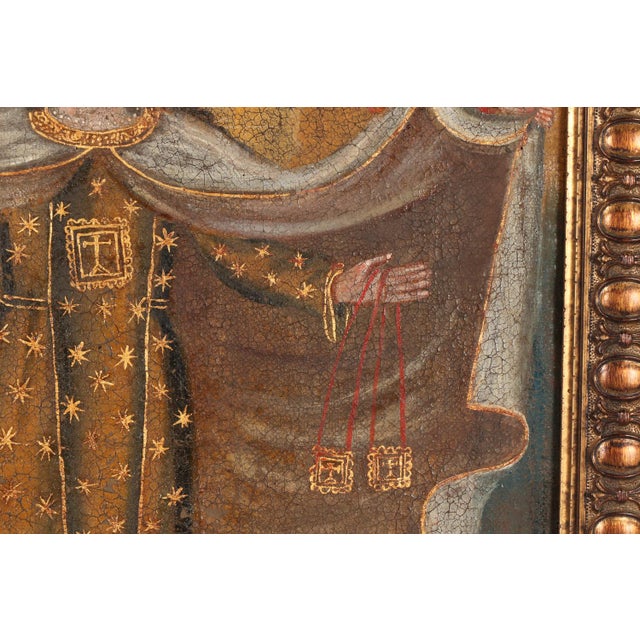 Our Lady of Carmel, Oil on Canvas, 19th Century For Sale In San Antonio - Image 6 of 14