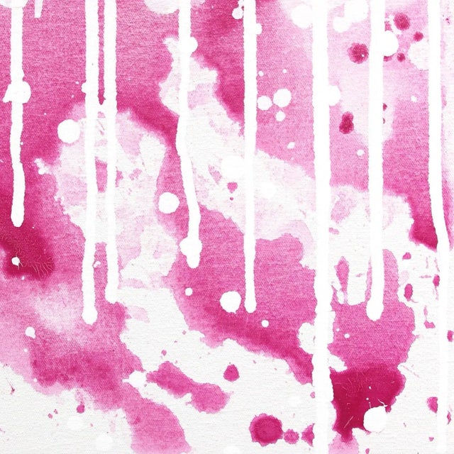 2020s Soft Pink Playful Graffiti Painting Street Urban Art "Love Puff" Original Artwork by Amber Goldhammer For Sale - Image 5 of 10