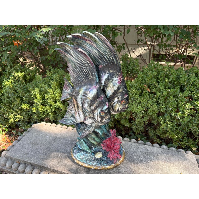 1960s Italian Glazed Porcelain Fish Sculpture For Sale - Image 11 of 11