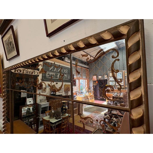 1950s Large Venetian Style Wall Mirror, France, 1955 For Sale - Image 5 of 18