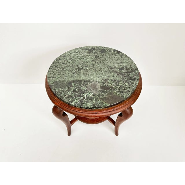 Vintage Side Table with Marble Top For Sale - Image 4 of 11