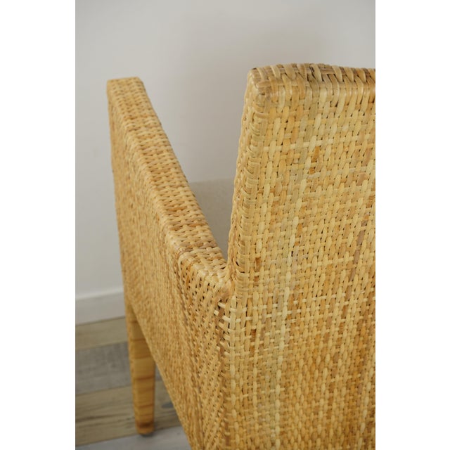 Wood French Wooden and Rattan Armchair For Sale - Image 7 of 14