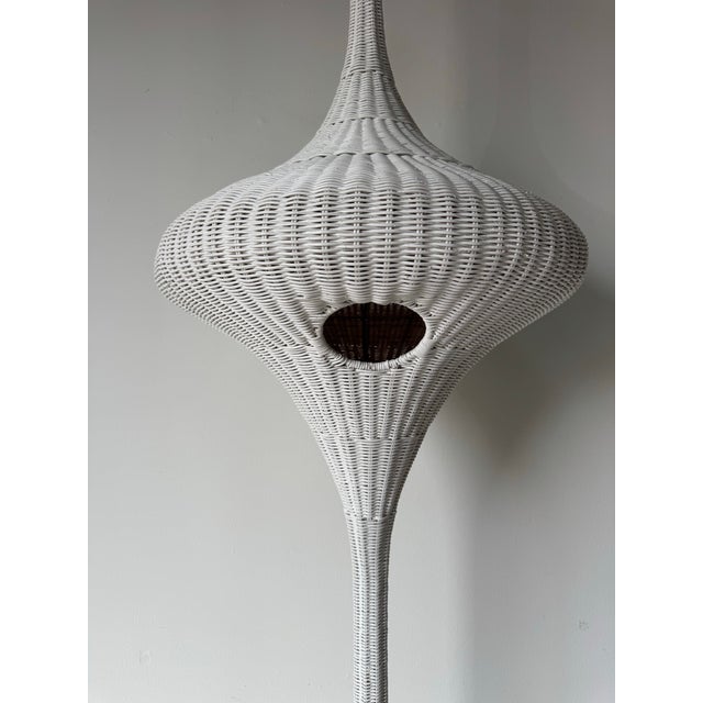 Gervasoni “Spin L” Sculptural Woven Wicker Floor Lamp by Michael Sodeau For Sale - Image 9 of 12