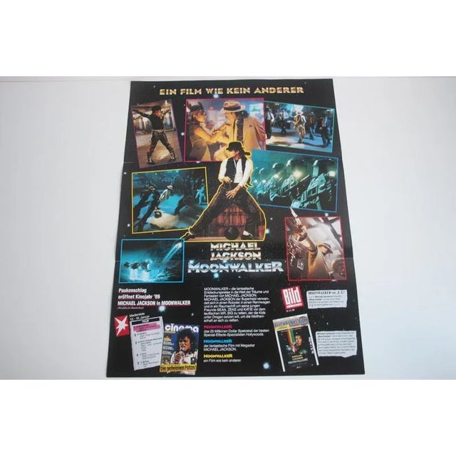 Gold Double-Sided Michael Jackson: Moonwalker Movie Poster, 1989 For Sale - Image 8 of 14