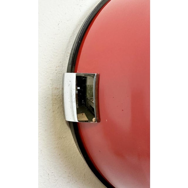 Red Vintage Red Seiko Navy Wall Clock, 1970s For Sale - Image 8 of 18
