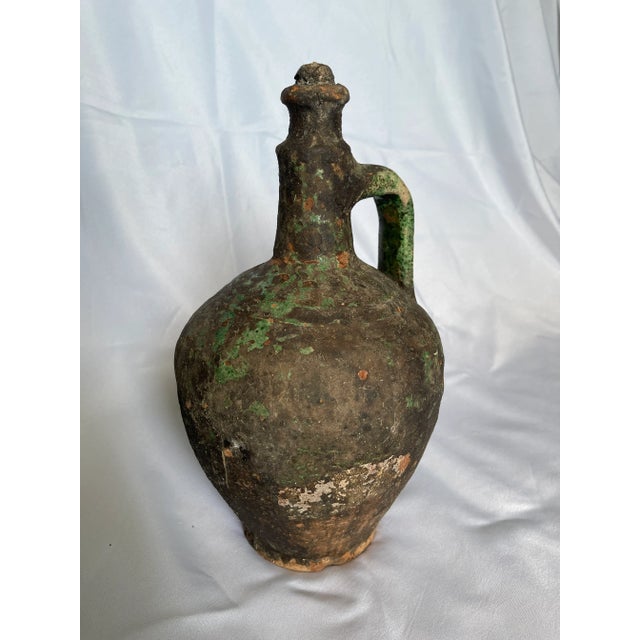 Ceramic Mid-Early 20th Century Mediterranean Olive Oil Jug For Sale - Image 7 of 10