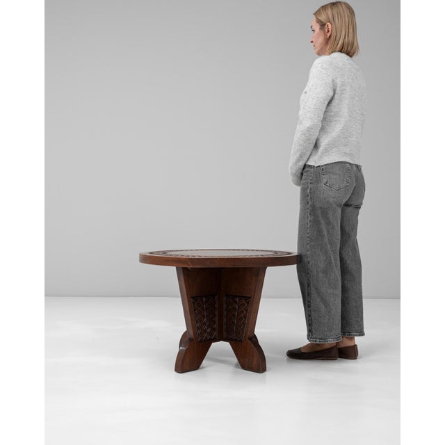 African 20th Century African Carved Wooden Coffee Table in Original Patina For Sale - Image 3 of 18