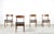 Wood Teak and Leatherette Chairs, 1960s, Set of 4 For Sale - Image 7 of 9