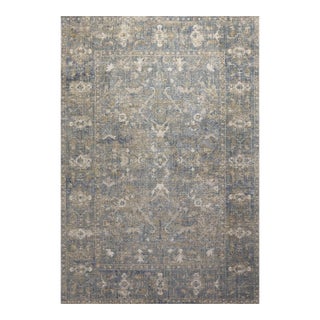 Chris Loves Julia x Loloi Rosemarie Sand / Lagoon 6'-3" x 9' Area Rug For Sale