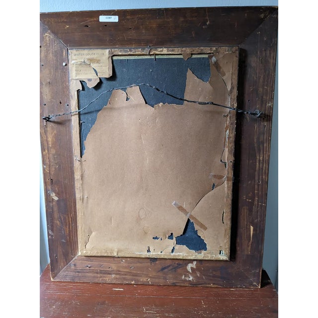 Cerulean Late 19th Century The Church at St. Leger; Watercolor by Edward H. Barnard For Sale - Image 8 of 11