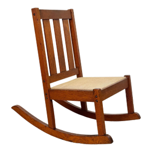 Antique Arts & Crafts Oak Child's Rocking Chair