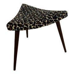 Mid-Century Scandinavian Triangle Ottoman For Sale
