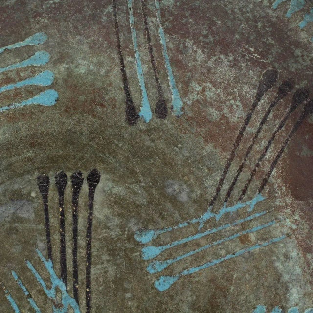 Metal Primavera HM French Art Deco 'Plat Circulaire' Champlevé Bronze Plate, 1920s For Sale - Image 7 of 10