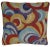 Contemporary Aubusson Red Abstract Swirl Throw Pillow For Sale - Image 3 of 3