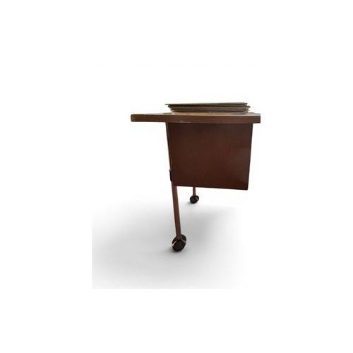 Vintage Modern Desk in Wood and Chromed Metal, 1970s For Sale - Image 6 of 9