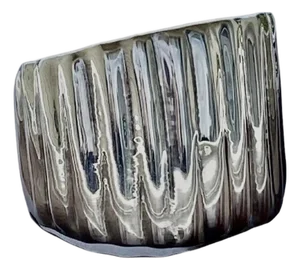 Organic Modern Sculptural Sterling Silver Cuff Bracelet