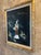 Mid-Century Modern Mid-Century Chinoiserie Asian Maiden Oil Painting in Gold Faux-Bamboo Frame For Sale - Image 3 of 5
