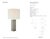 AERIN by Visual Comfort Signature Mishca Large Table Lamp in Shellish Gray with Linen Shade Designer: AERIN Height: 29.75"...